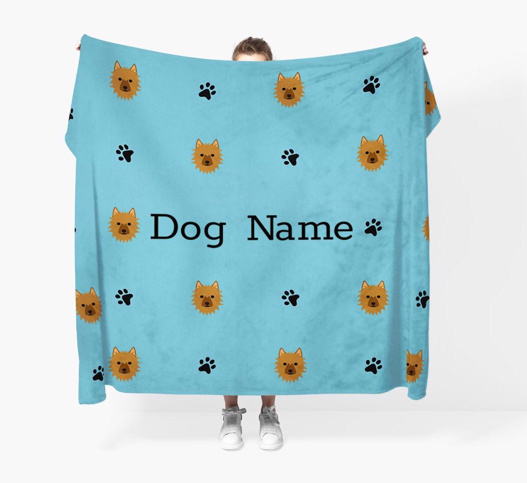 'Paw Pattern' - Personalized {breedFullName} Blanket