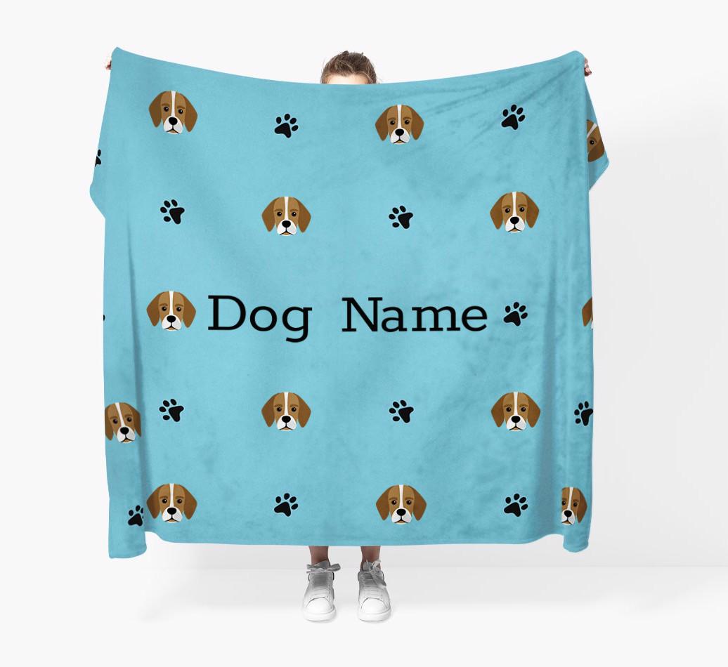 'Paw Pattern' - Personalized {breedFullName} Blanket