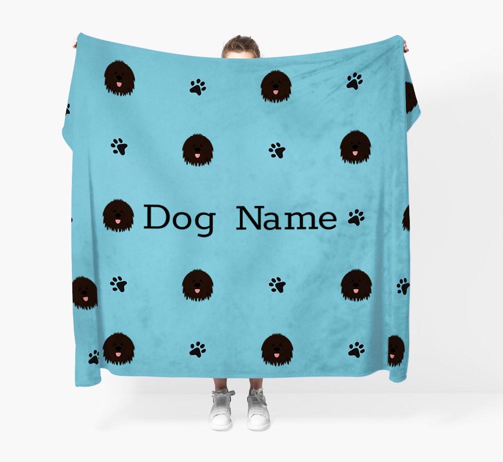 'Paw Pattern' - Personalized {breedFullName} Blanket