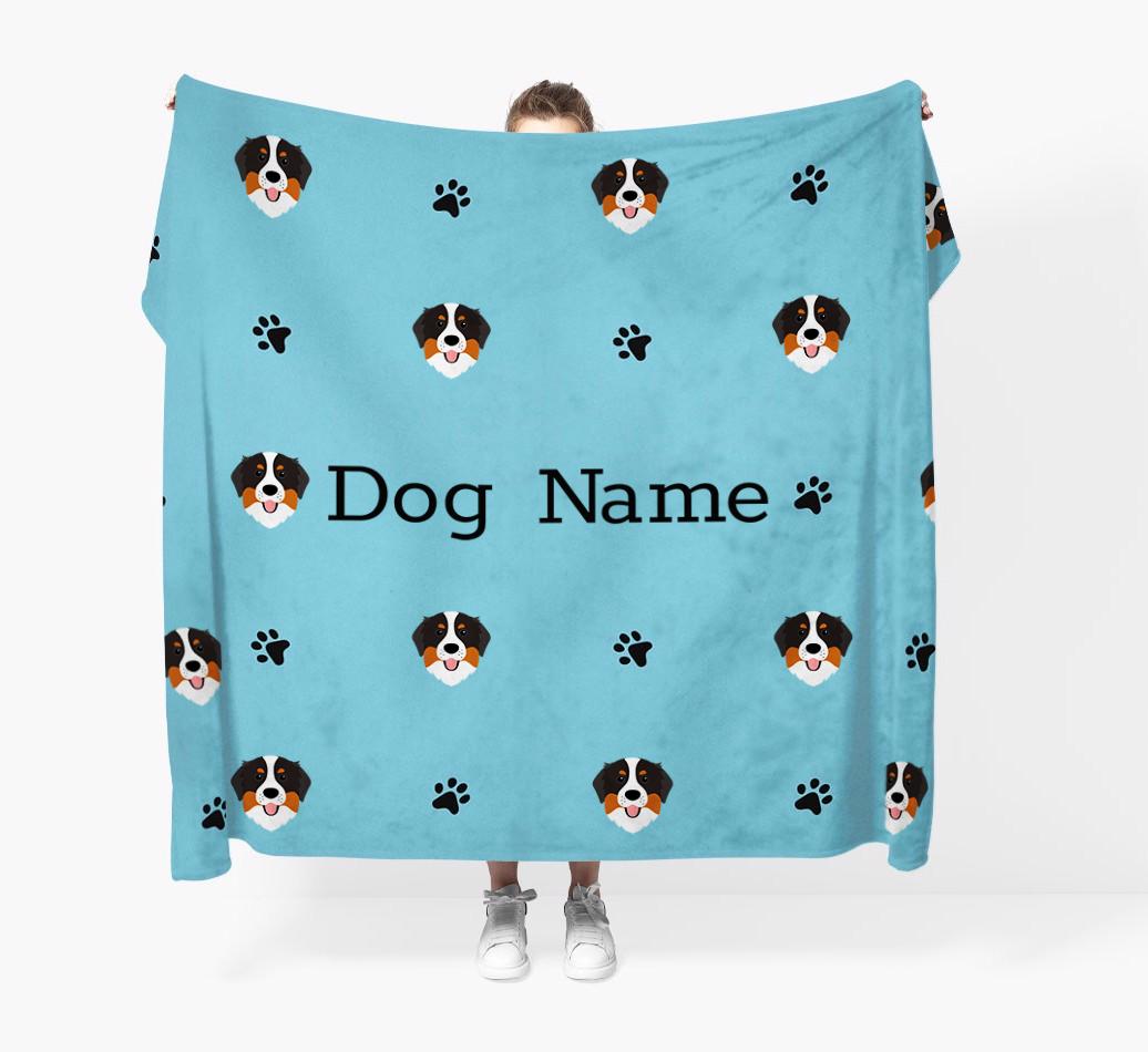 'Paw Pattern' - Personalized {breedFullName} Blanket