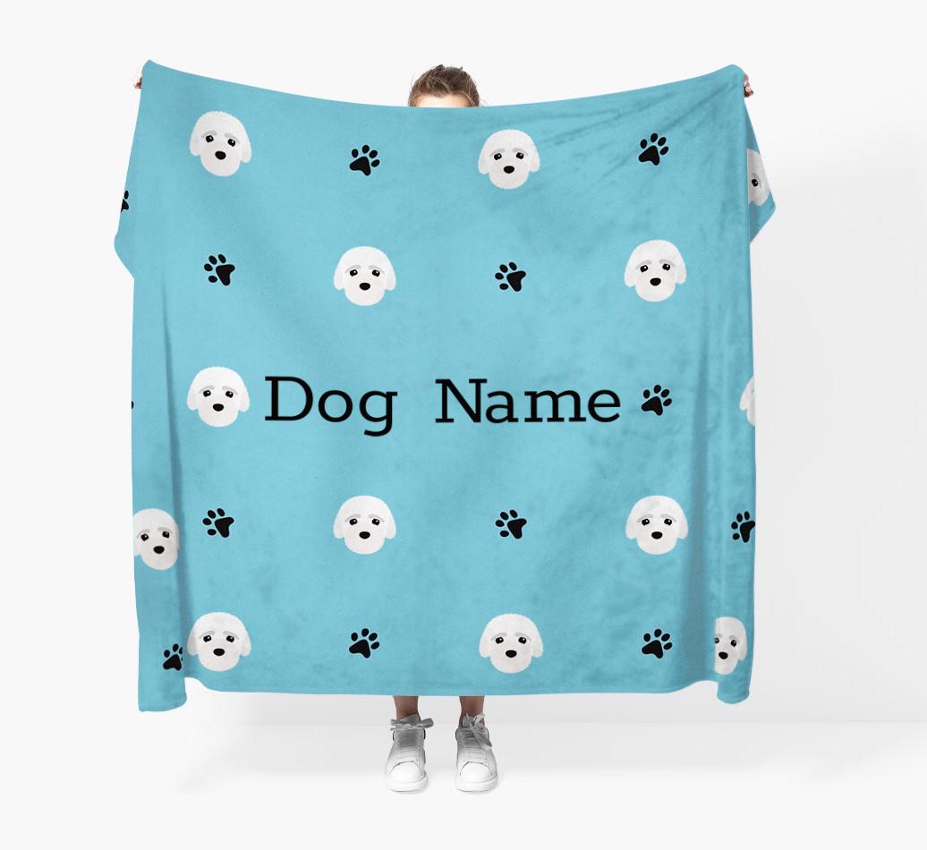 'Paw Pattern' - Personalized {breedFullName} Blanket