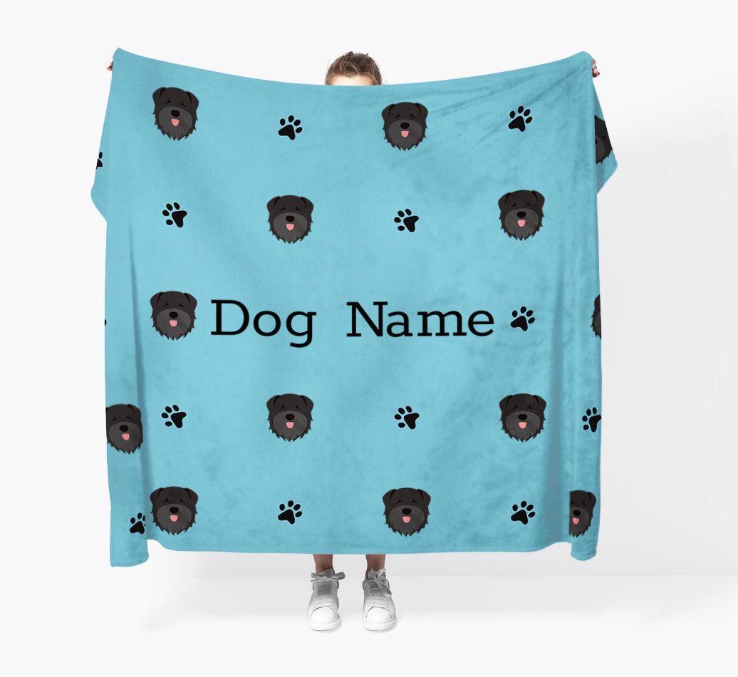 'Paw Pattern' - Personalized {breedFullName} Blanket