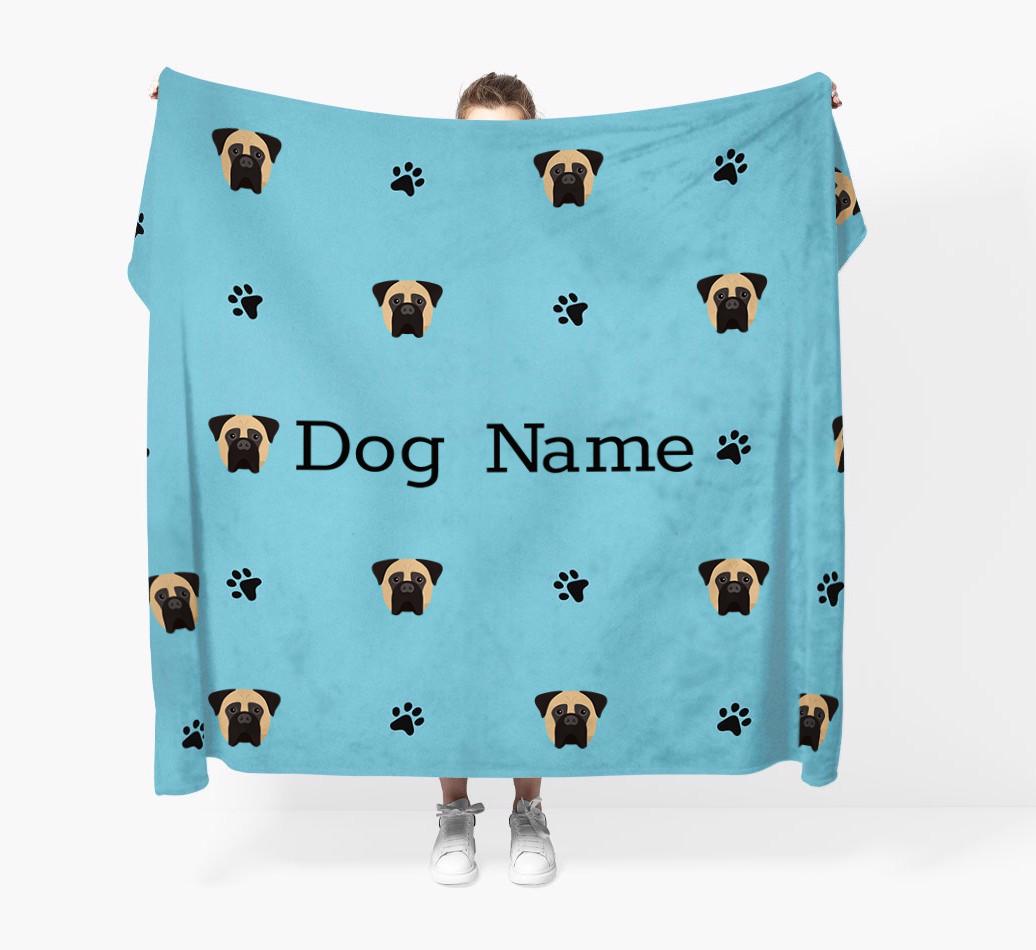 'Paw Pattern' - Personalized {breedFullName} Blanket