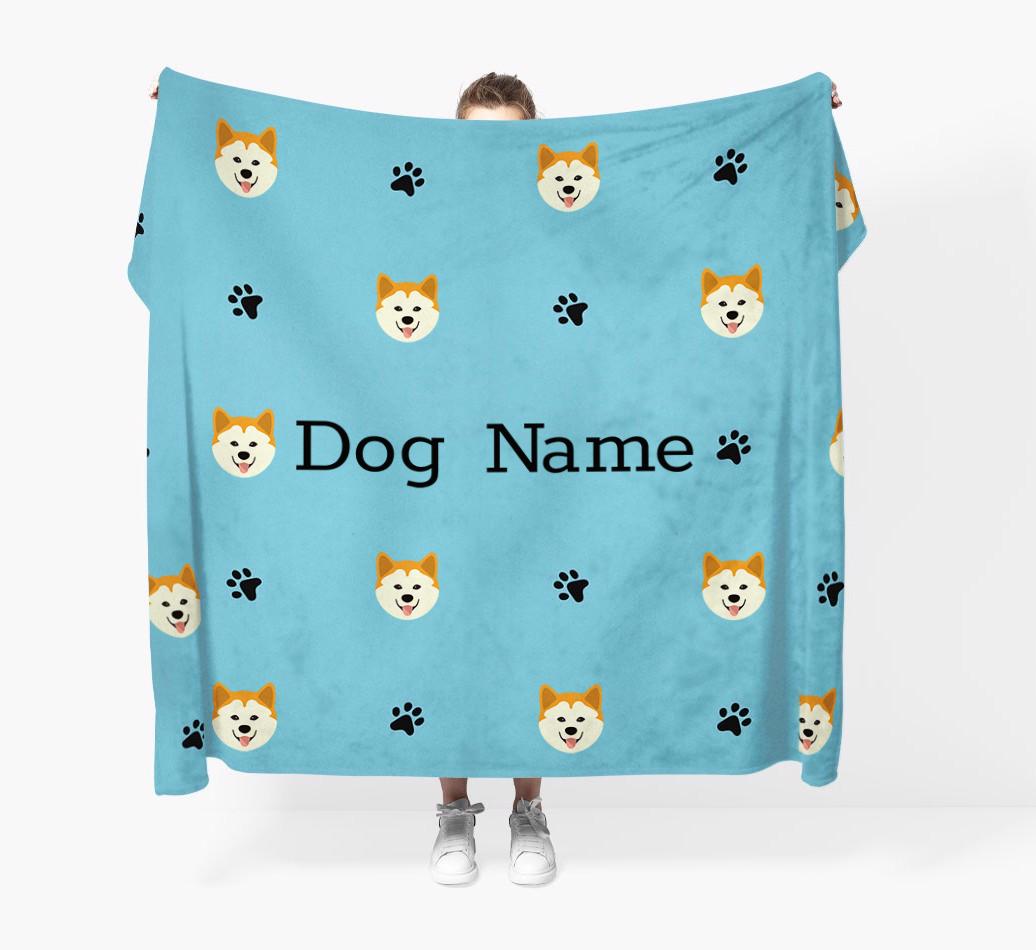 'Paw Pattern' - Personalized {breedFullName} Blanket