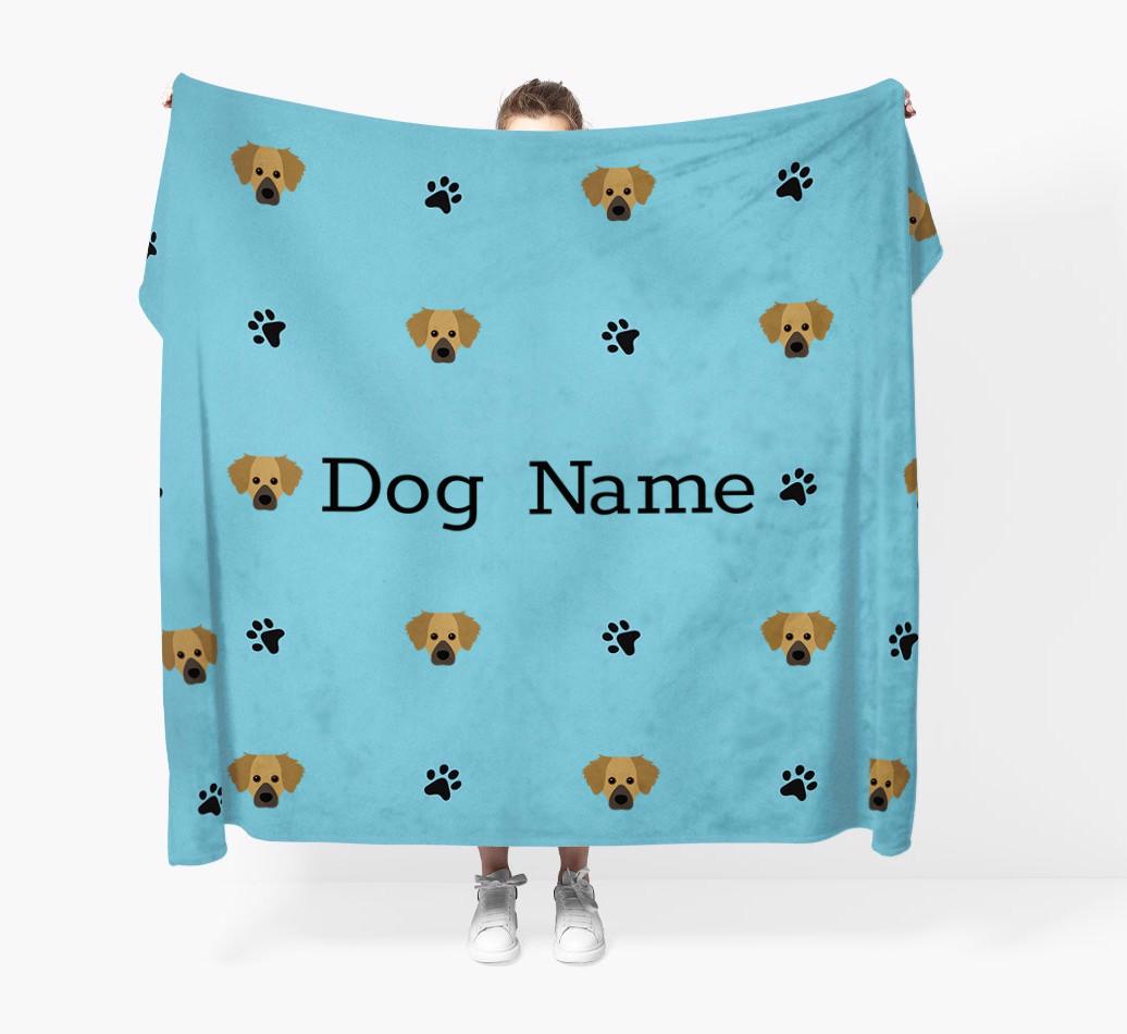 'Paw Pattern' - Personalized {breedFullName} Blanket