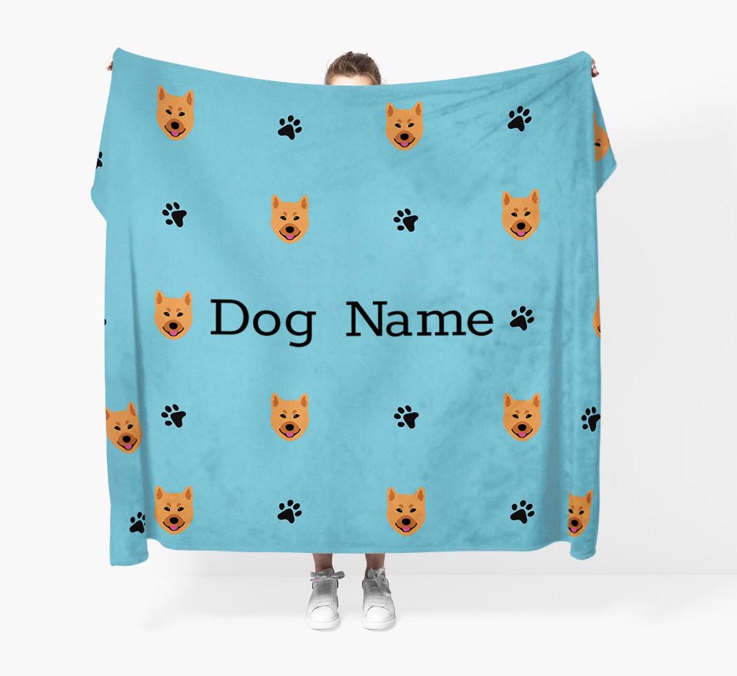 'Paw Pattern' - Personalized {breedFullName} Blanket