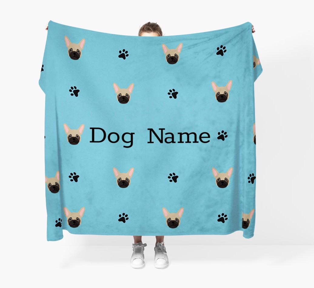'Paw Pattern' - Personalized {breedFullName} Blanket