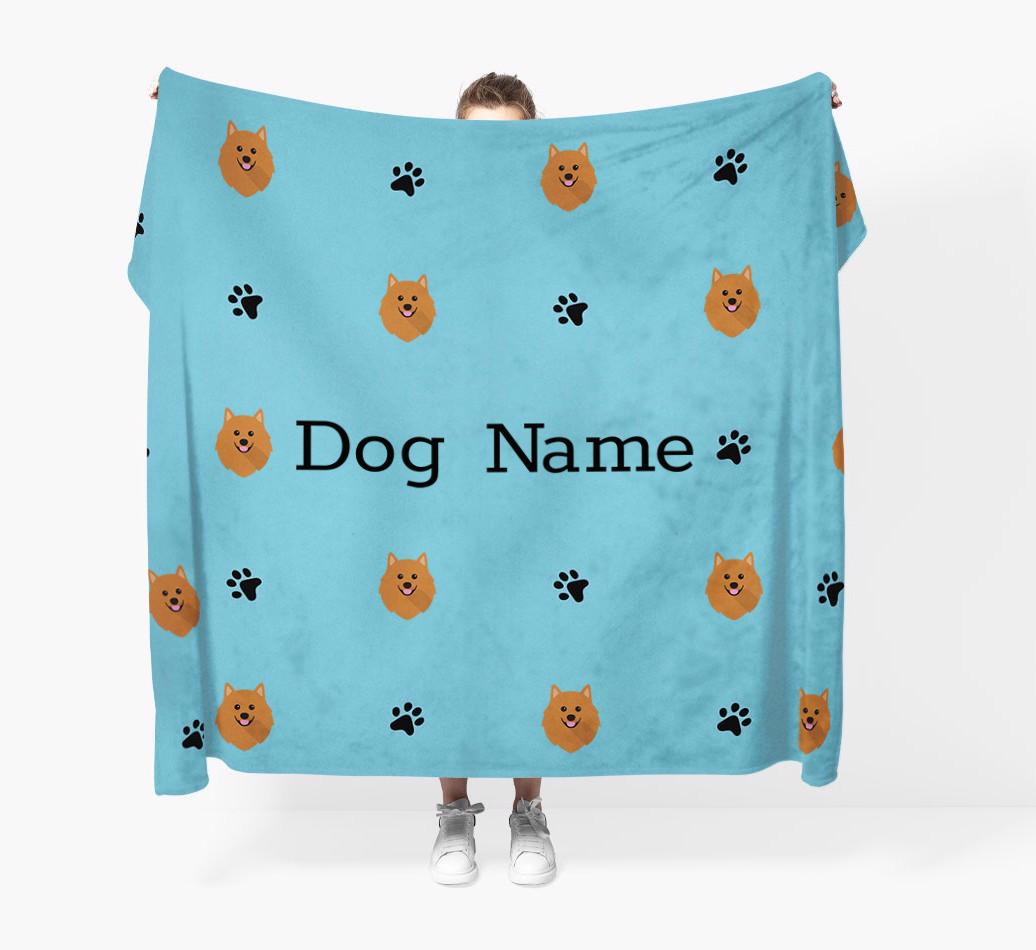 'Paw Pattern' - Personalized {breedFullName} Blanket