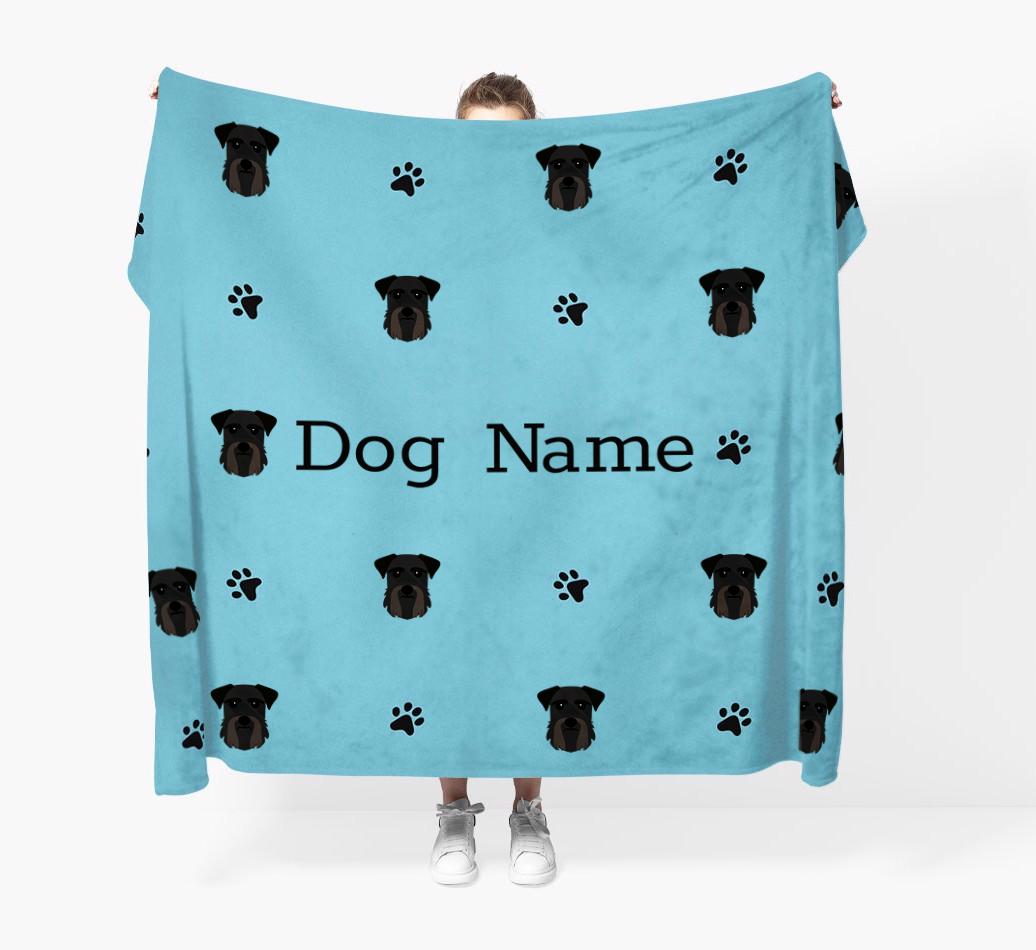 'Paw Pattern' - Personalized {breedFullName} Blanket