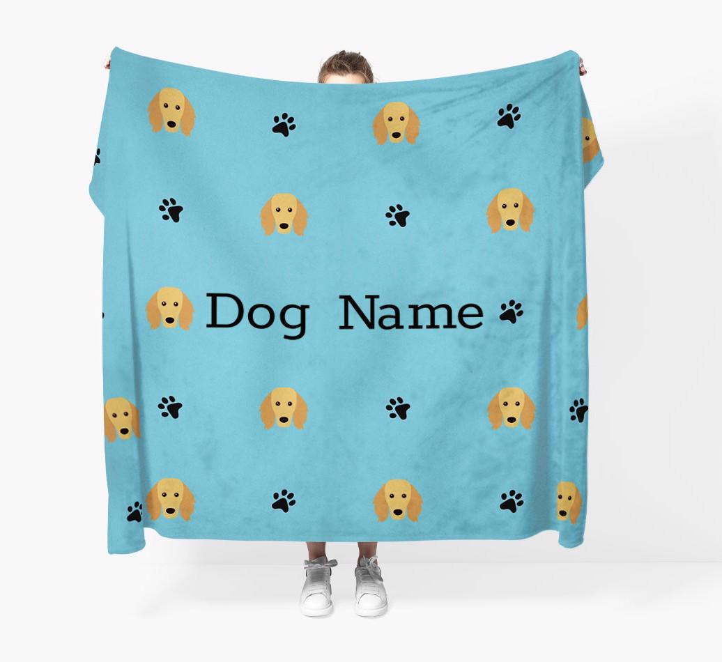 'Paw Pattern' - Personalized {breedFullName} Blanket