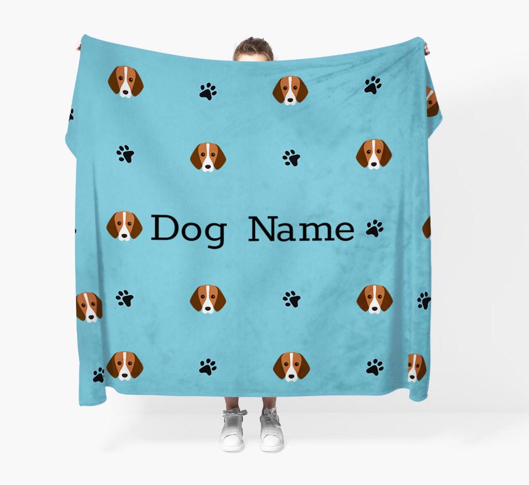 'Paw Pattern' - Personalized {breedFullName} Blanket