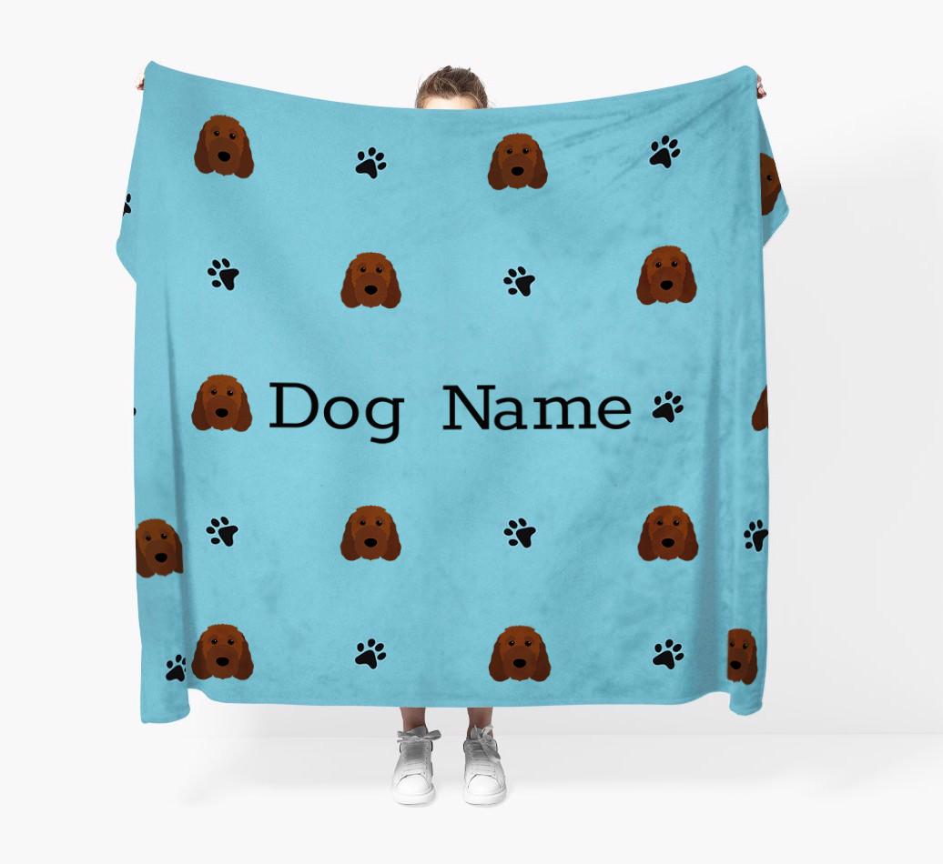 'Paw Pattern' - Personalized {breedFullName} Blanket