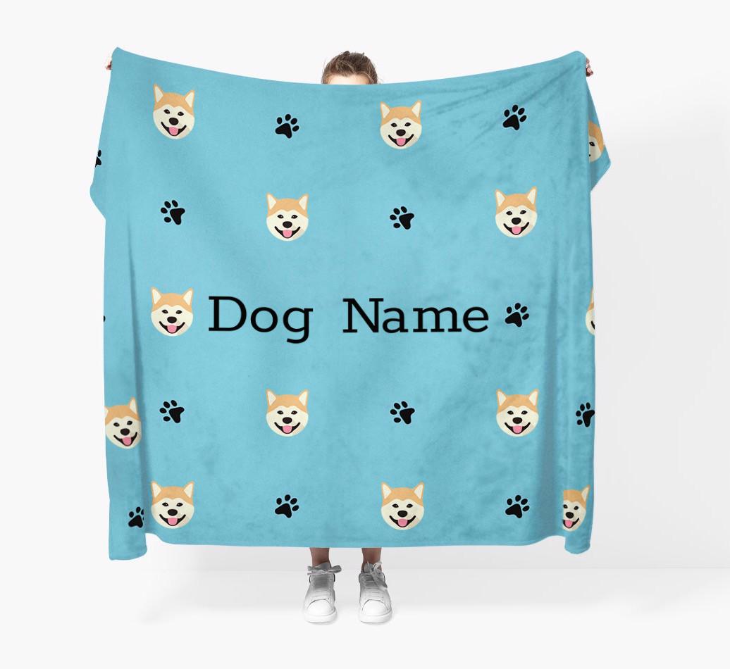 'Paw Pattern' - Personalized {breedFullName} Blanket