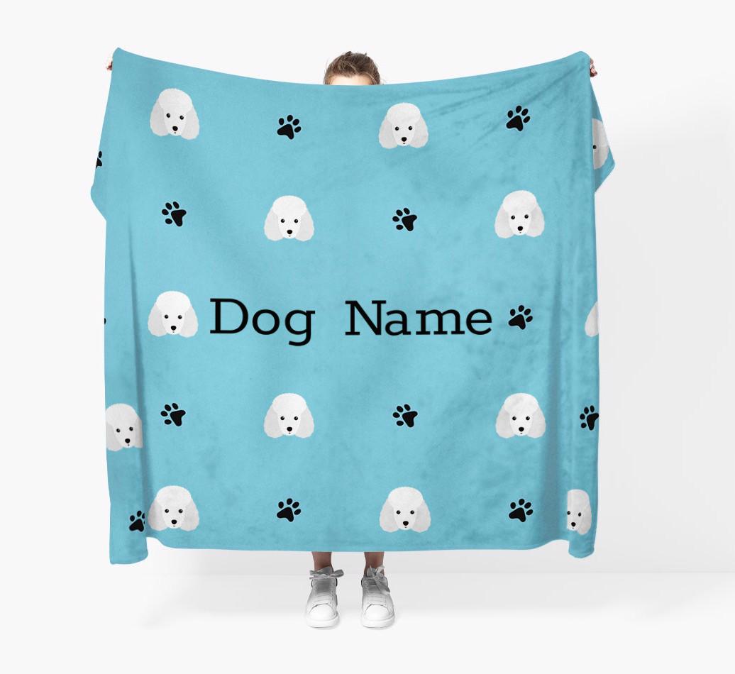'Paw Pattern' - Personalized {breedFullName} Blanket
