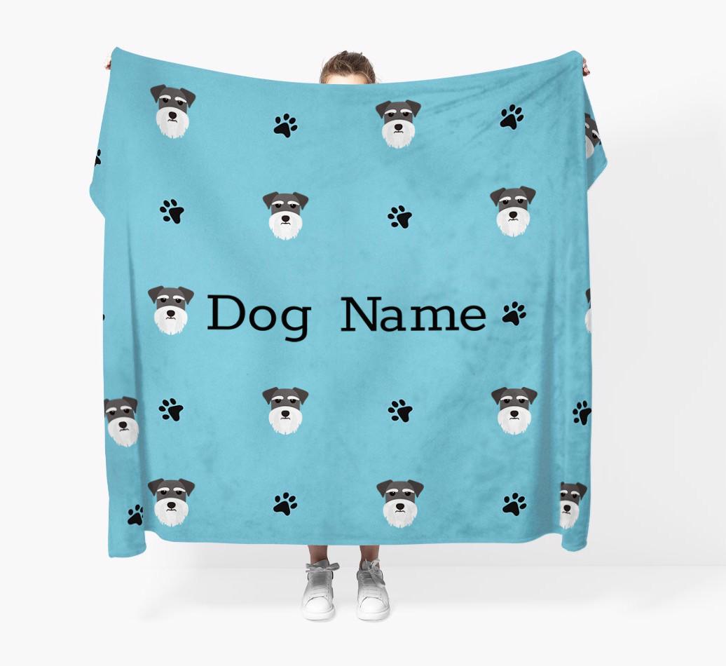 'Paw Pattern' - Personalized {breedFullName} Blanket