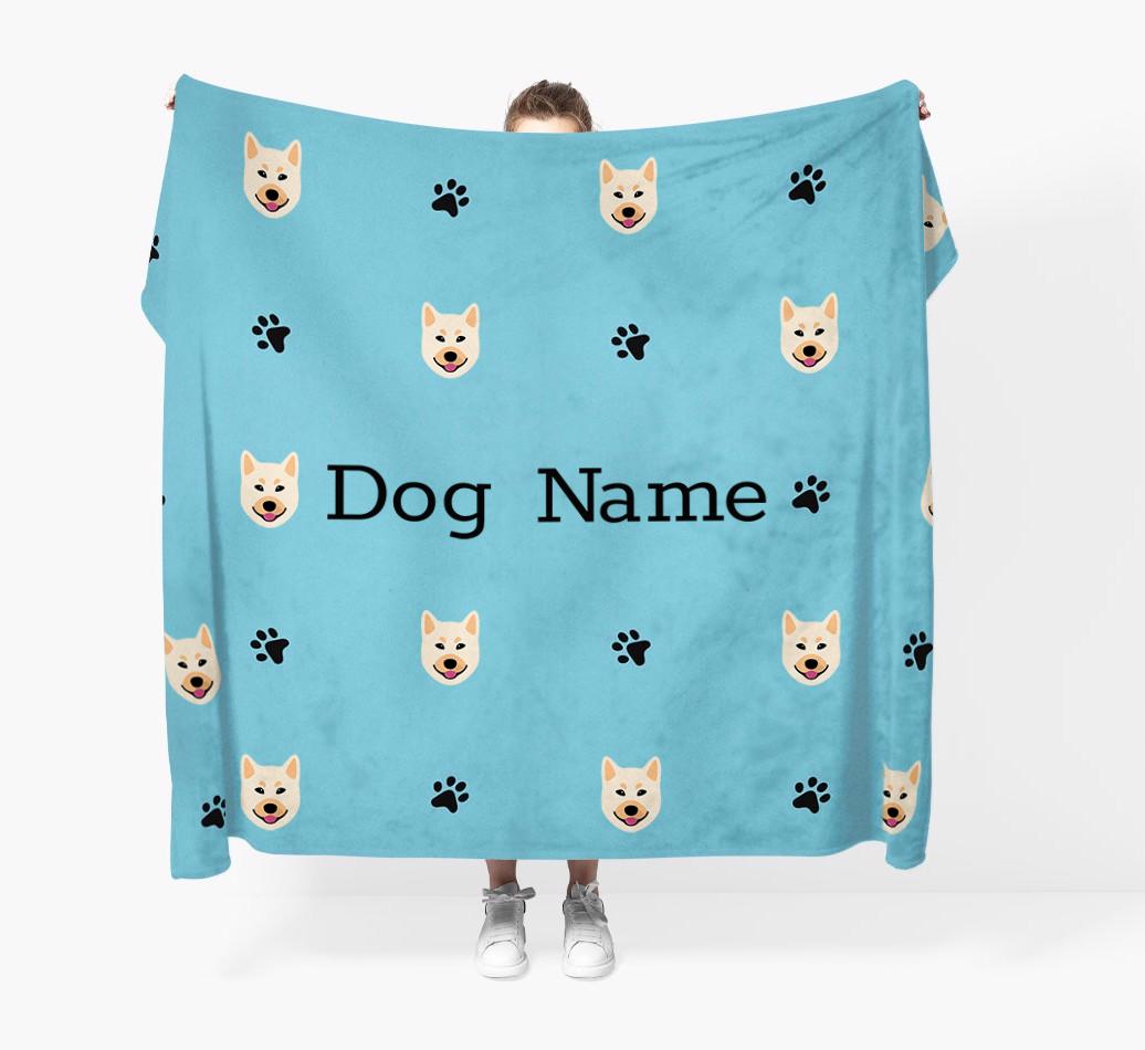 'Paw Pattern' - Personalized {breedFullName} Blanket