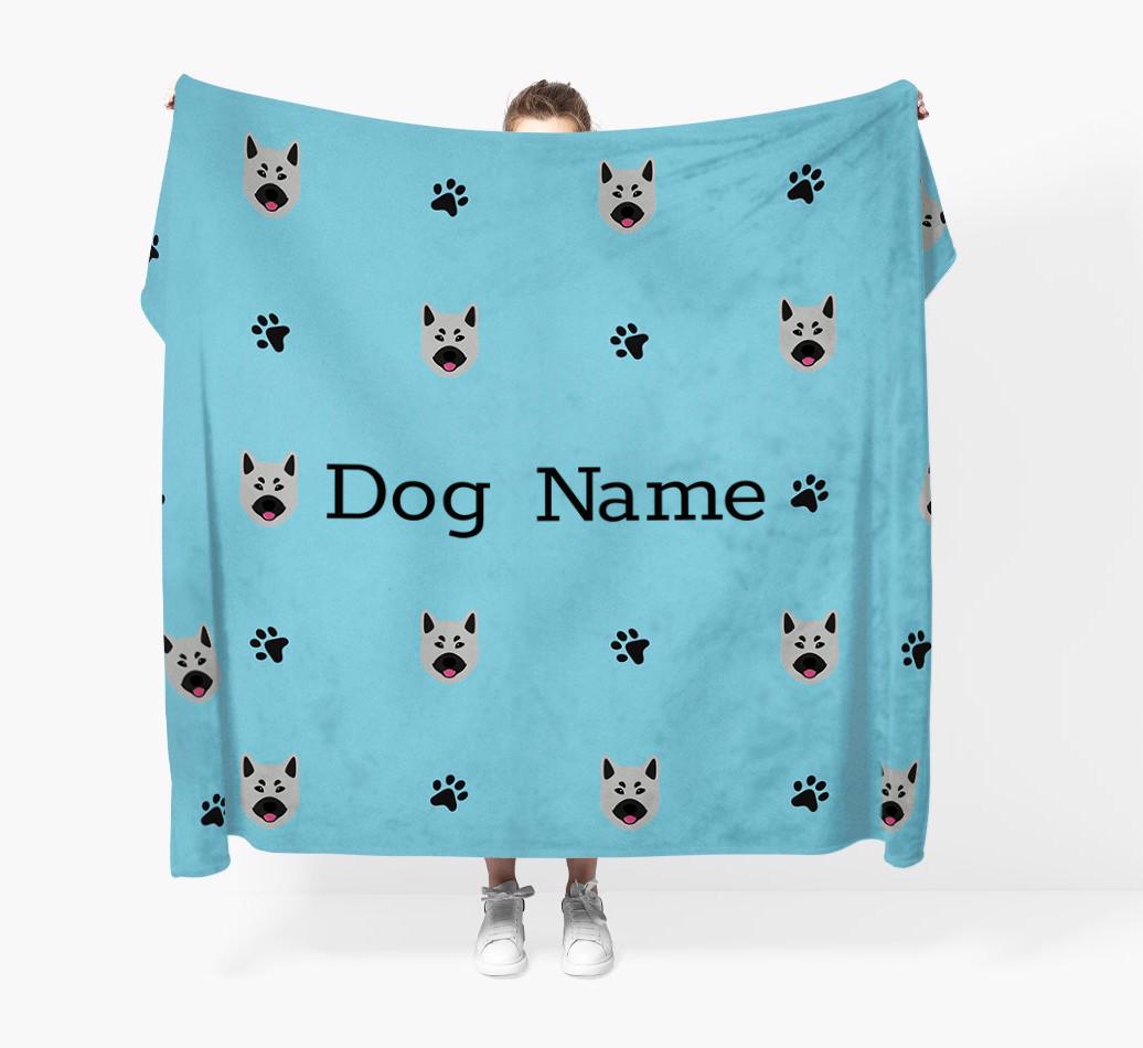 'Paw Pattern' - Personalized {breedFullName} Blanket