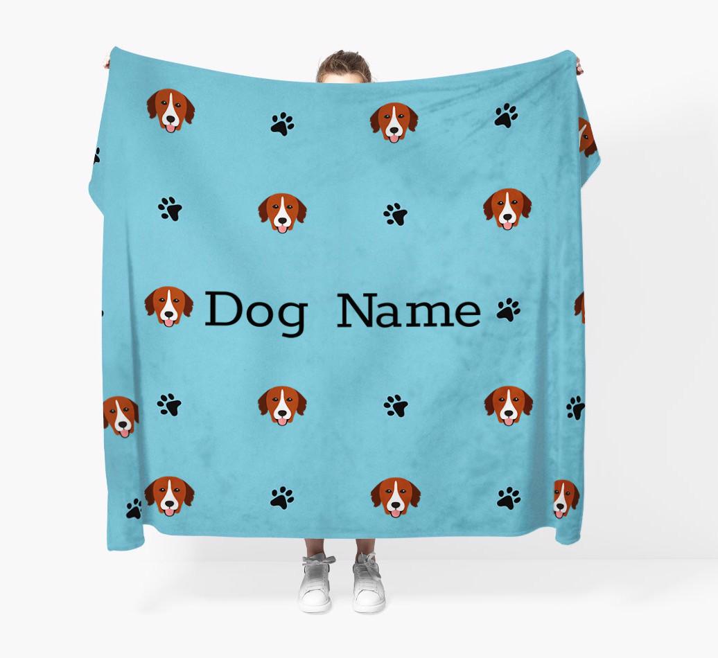 'Paw Pattern' - Personalized {breedFullName} Blanket