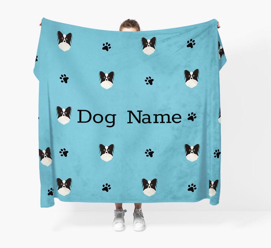 'Paw Pattern' - Personalized {breedFullName} Blanket