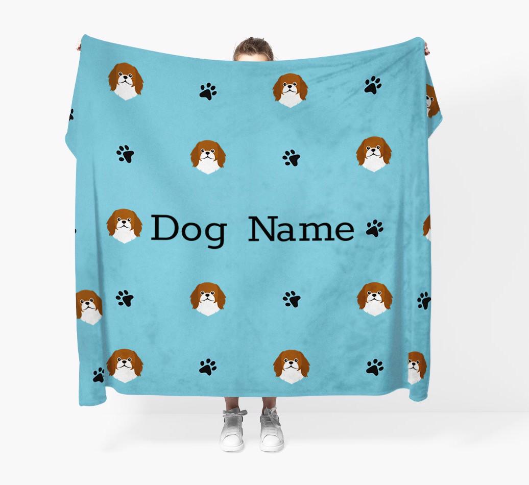 'Paw Pattern' - Personalized {breedFullName} Blanket