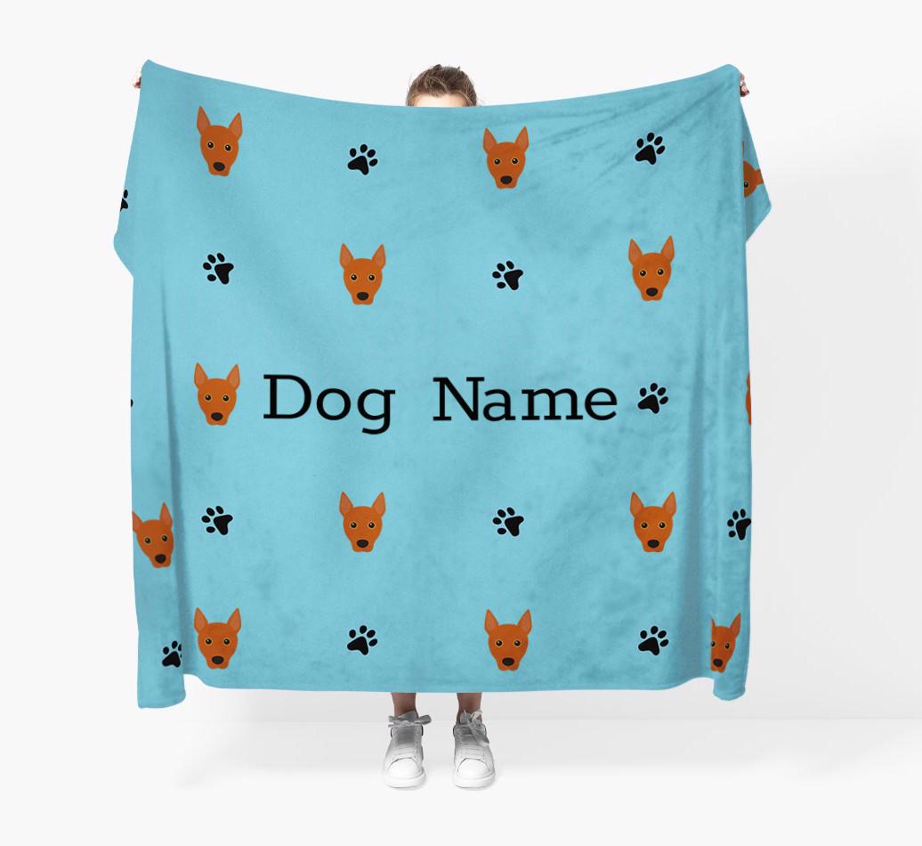 'Paw Pattern' - Personalized {breedFullName} Blanket