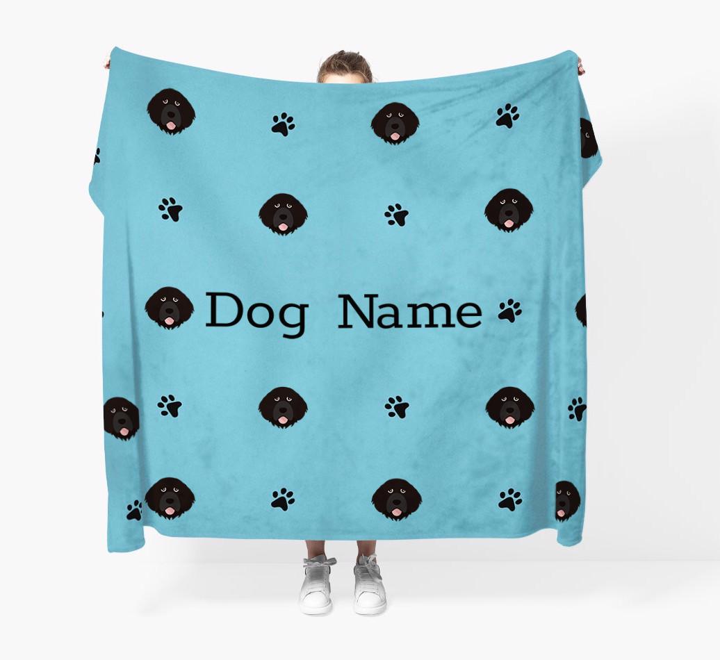 'Paw Pattern' - Personalized {breedFullName} Blanket