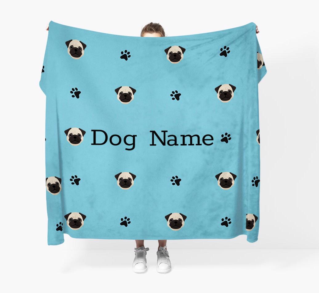 'Paw Pattern' - Personalized {breedFullName} Blanket