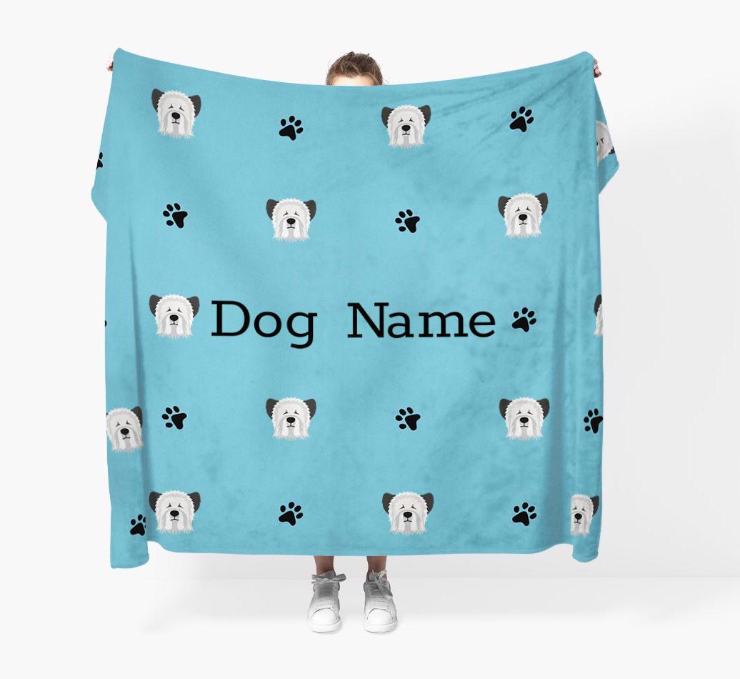 'Paw Pattern' - Personalized {breedFullName} Blanket