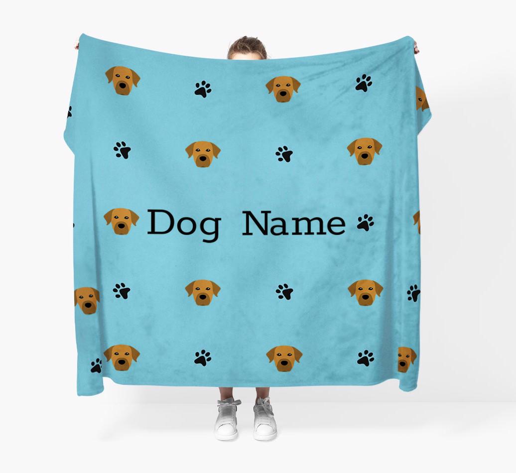 'Paw Pattern' - Personalized {breedFullName} Blanket