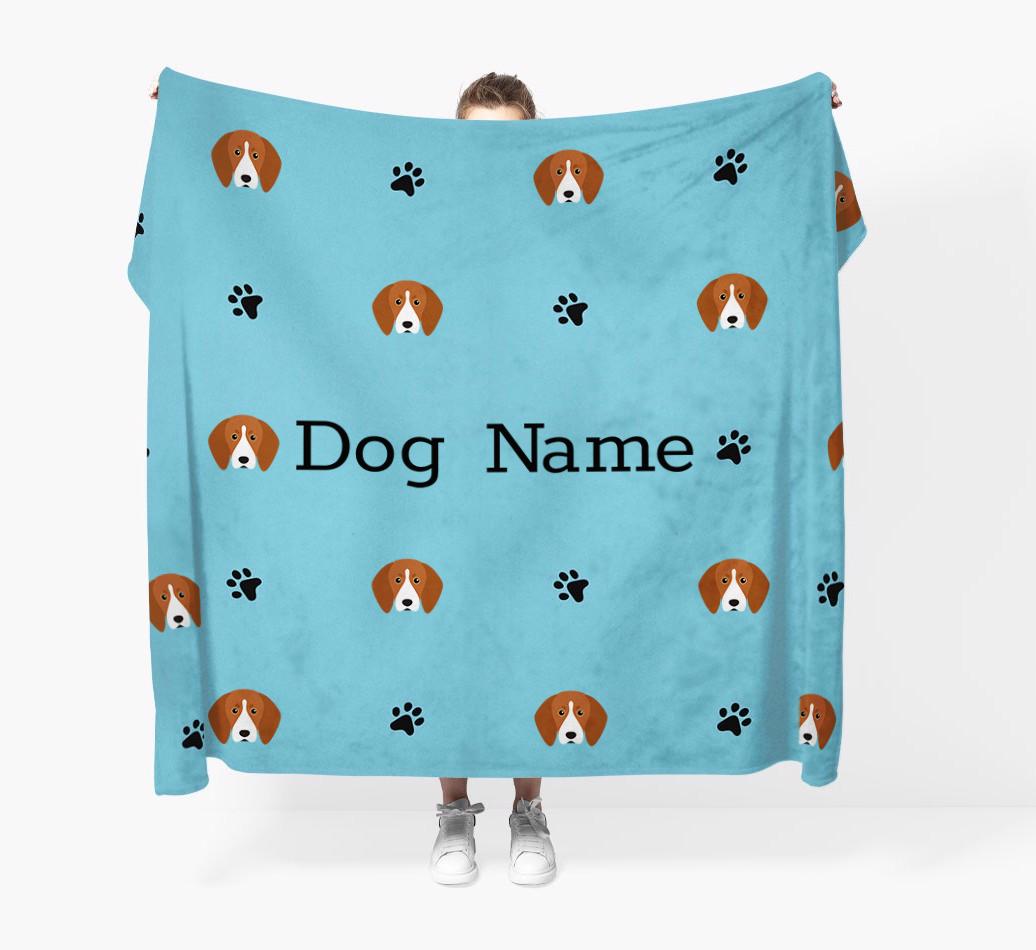'Paw Pattern' - Personalized {breedFullName} Blanket