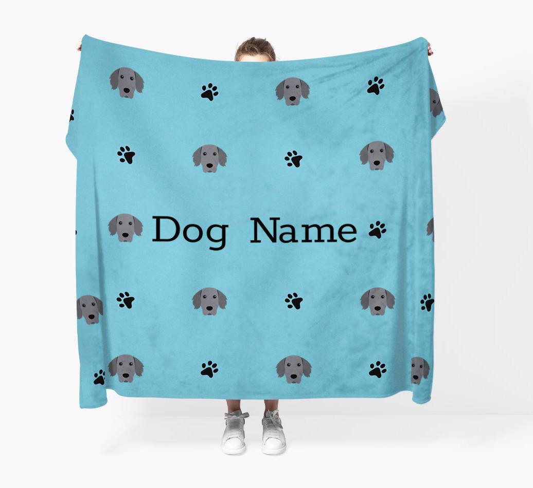 'Paw Pattern' - Personalized {breedFullName} Blanket
