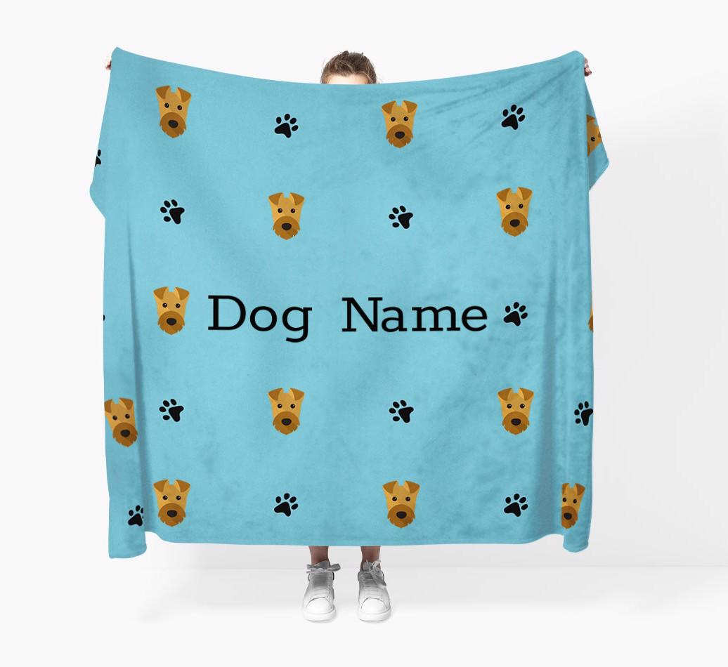 'Paw Pattern' - Personalized {breedFullName} Blanket