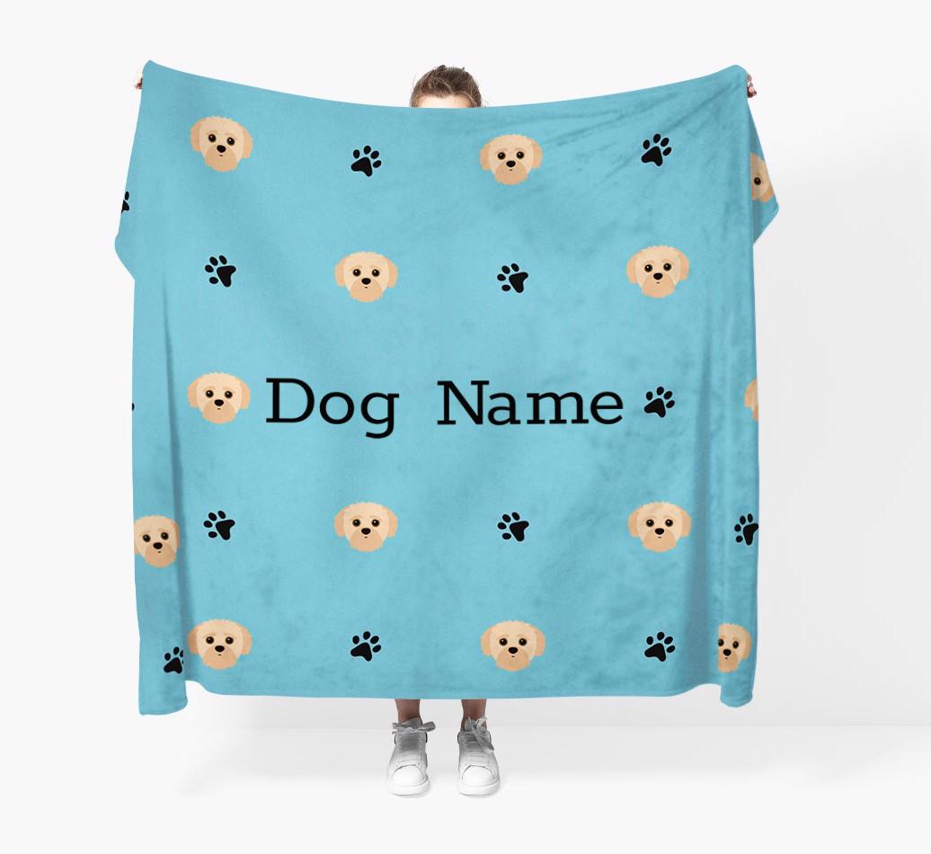 'Paw Pattern' - Personalized {breedFullName} Blanket