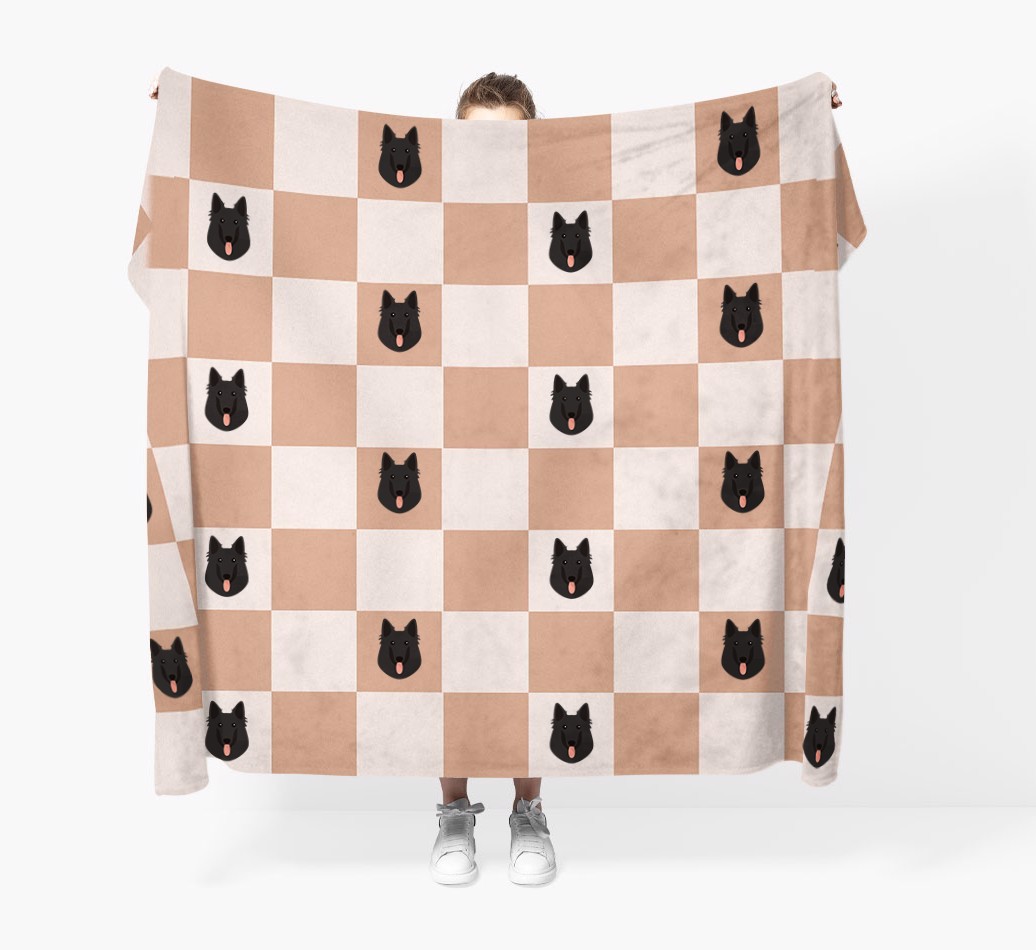 'Checkerboard' - Personalised {breedFullName} Blanket
