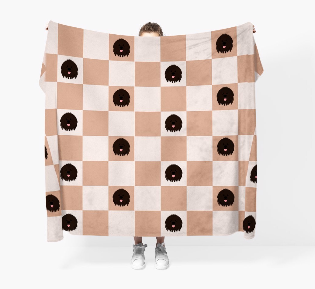 'Checkerboard' - Personalised {breedFullName} Blanket