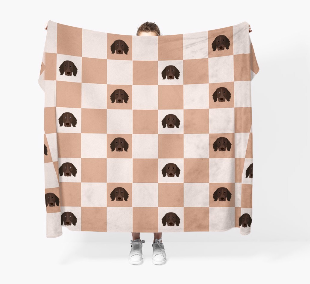 'Checkerboard' - Personalised {breedFullName} Blanket