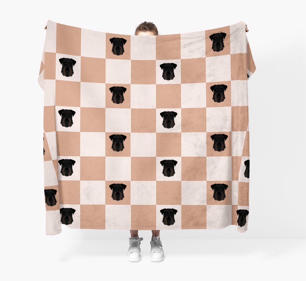 'Checkerboard' - Personalised {breedFullName} Blanket