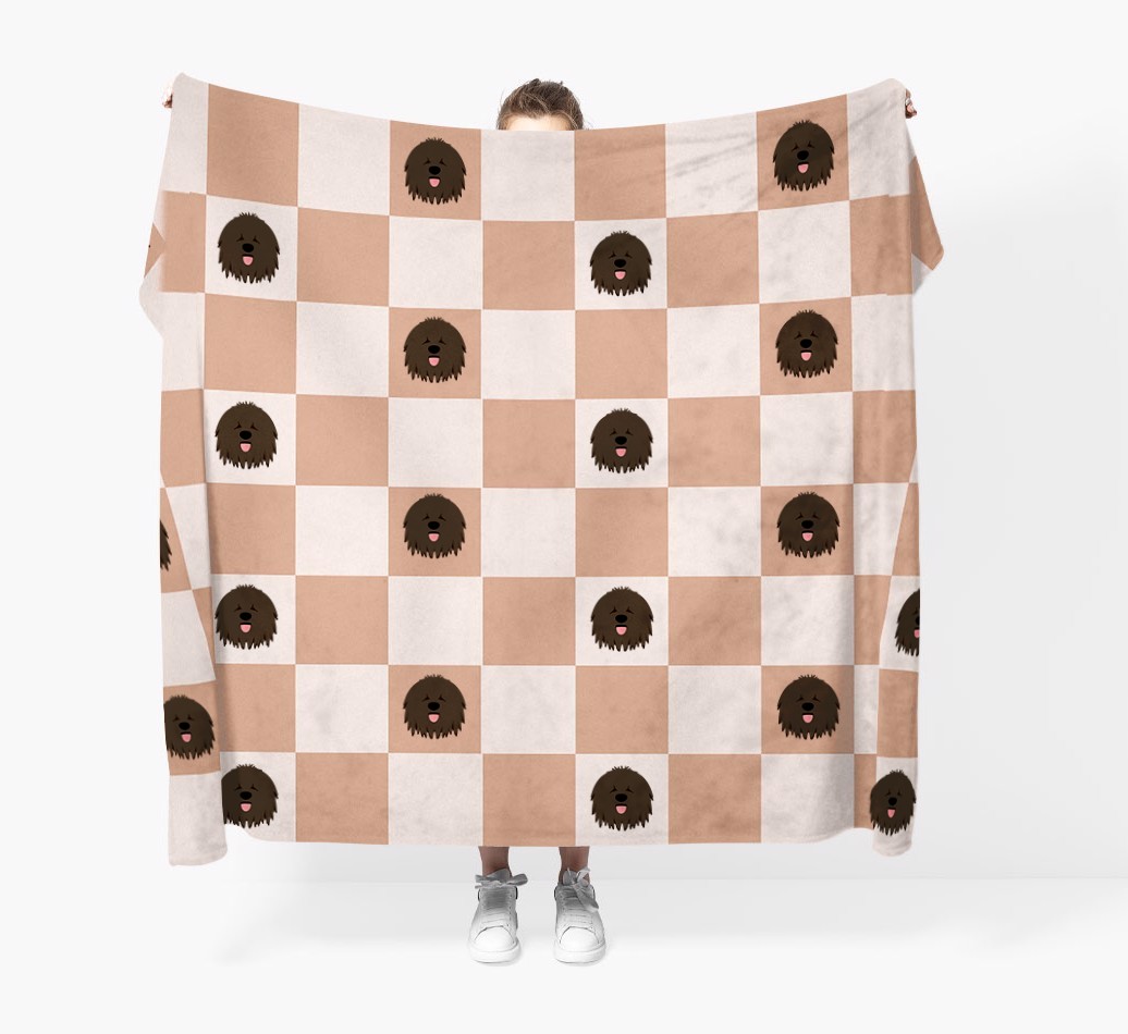 'Checkerboard' - Personalised {breedFullName} Blanket
