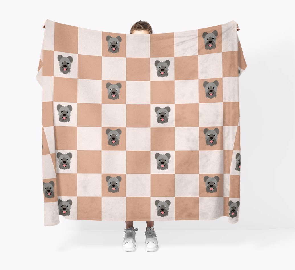 'Checkerboard' - Personalised {breedFullName} Blanket