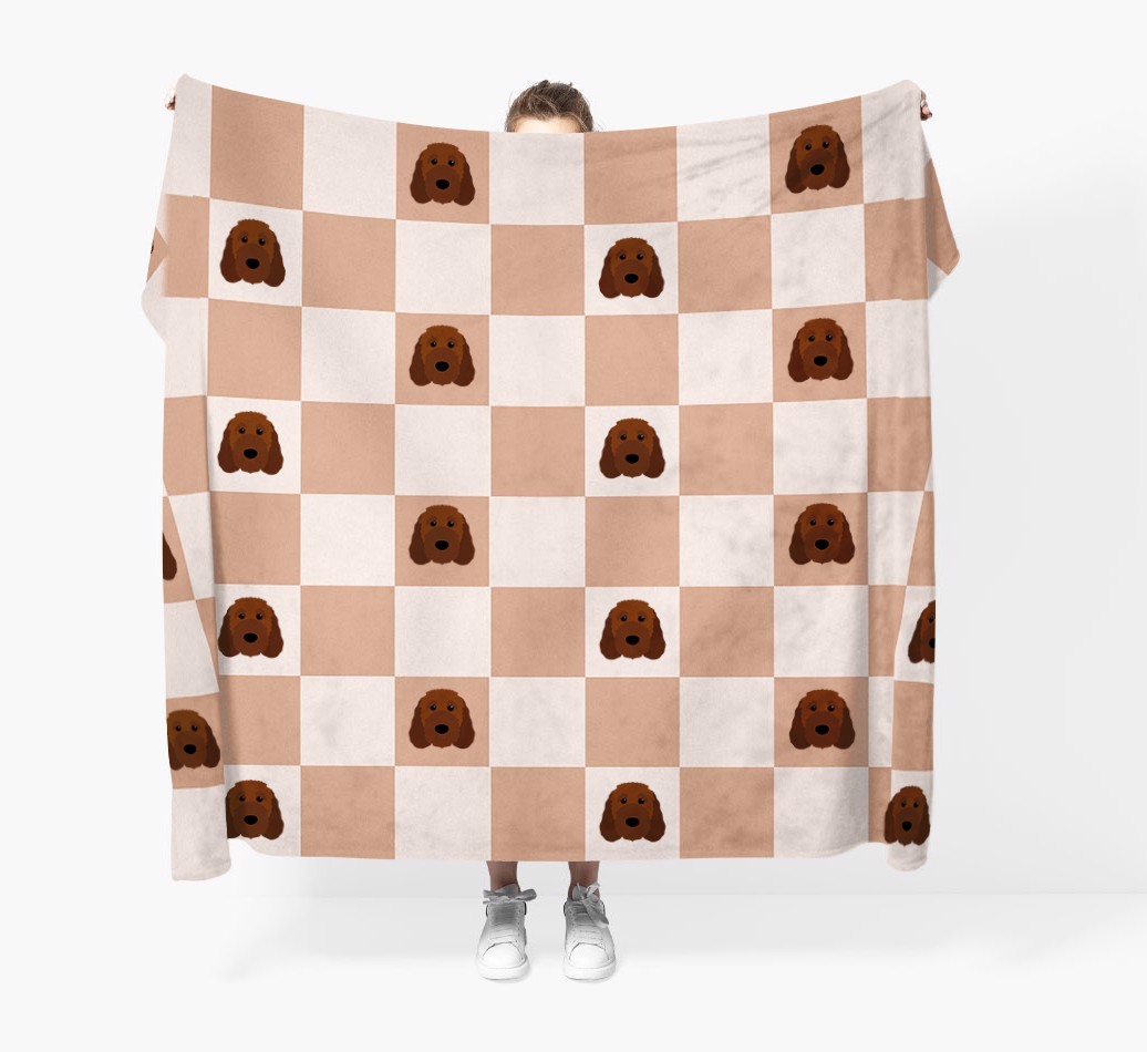 'Checkerboard' - Personalised {breedFullName} Blanket