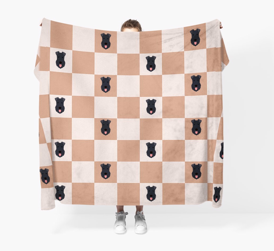 'Checkerboard' - Personalised {breedFullName} Blanket