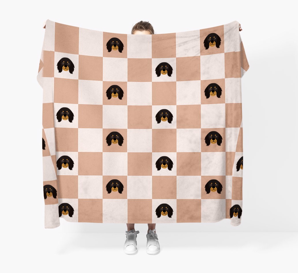 'Checkerboard' - Personalised {breedFullName} Blanket