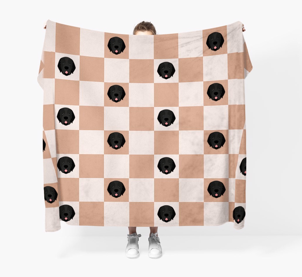 'Checkerboard' - Personalised {breedFullName} Blanket
