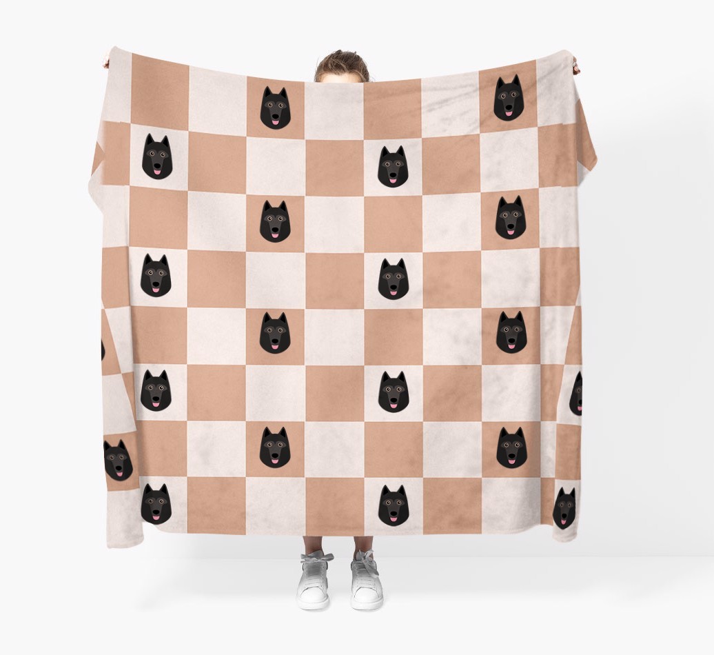 'Checkerboard' - Personalised {breedFullName} Blanket