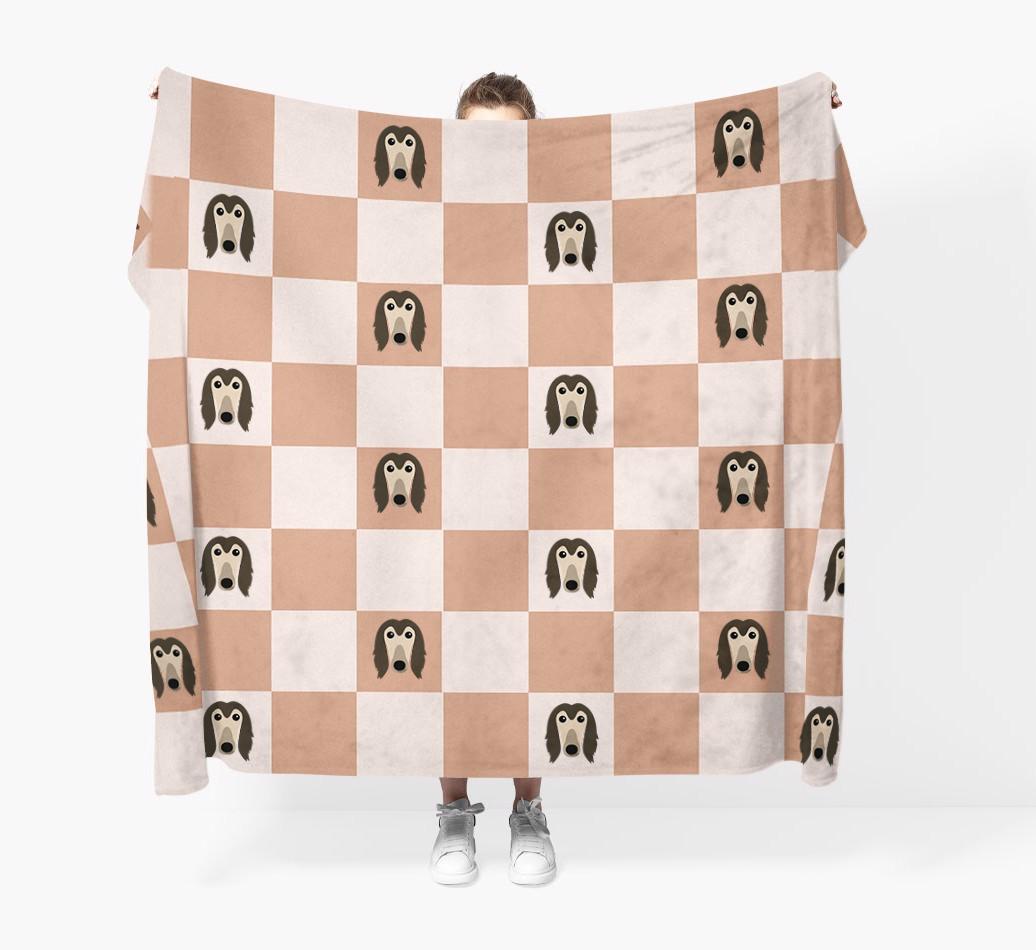 'Checkerboard' - Personalized {breedFullName} Blanket