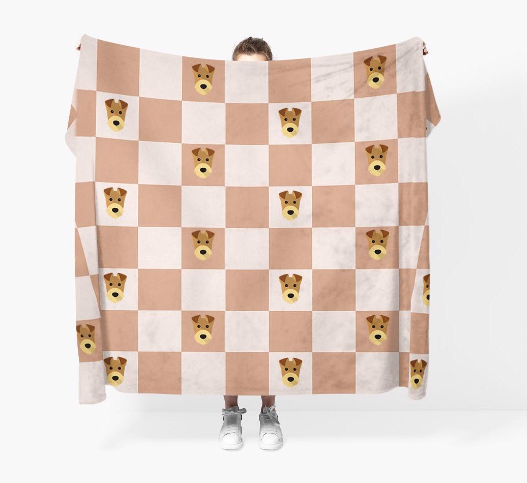 'Checkerboard' - Personalised {breedFullName} Blanket