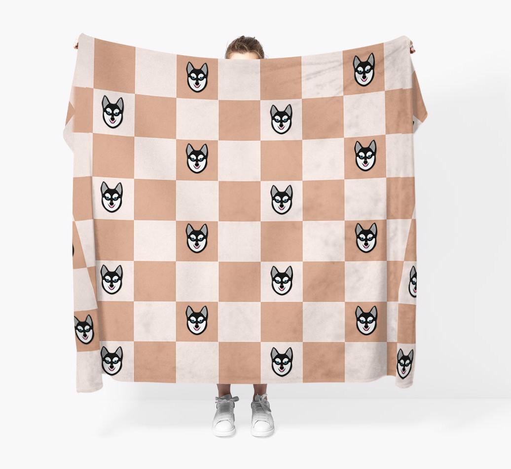 'Checkerboard' - Personalized {breedFullName} Blanket