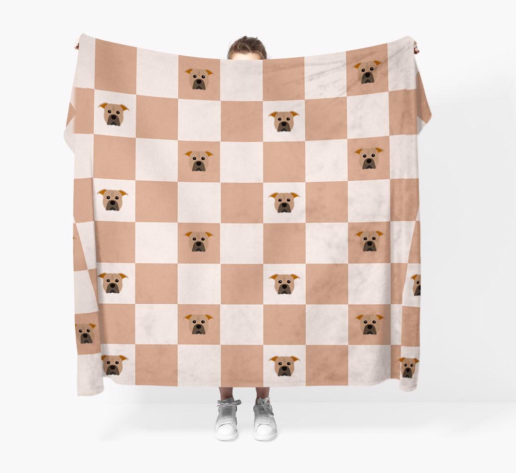 'Checkerboard' - Personalized {breedFullName} Blanket