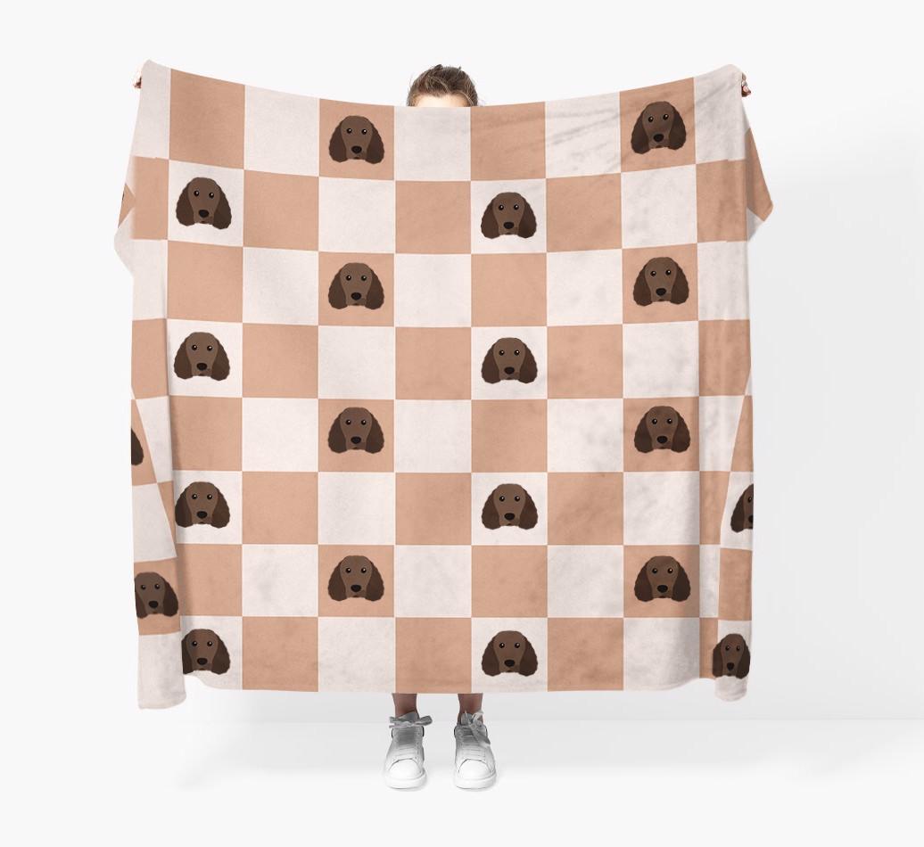 'Checkerboard' - Personalized {breedFullName} Blanket