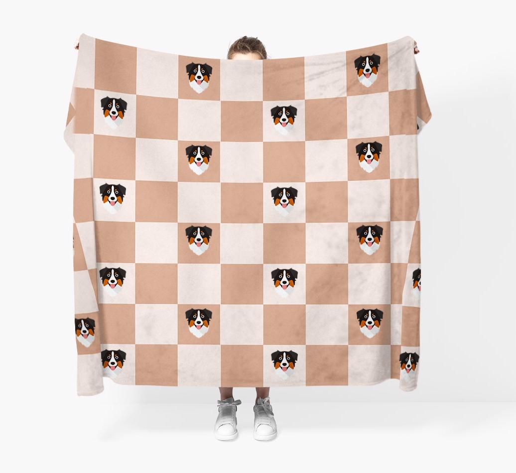 'Checkerboard' - Personalised {breedFullName} Blanket